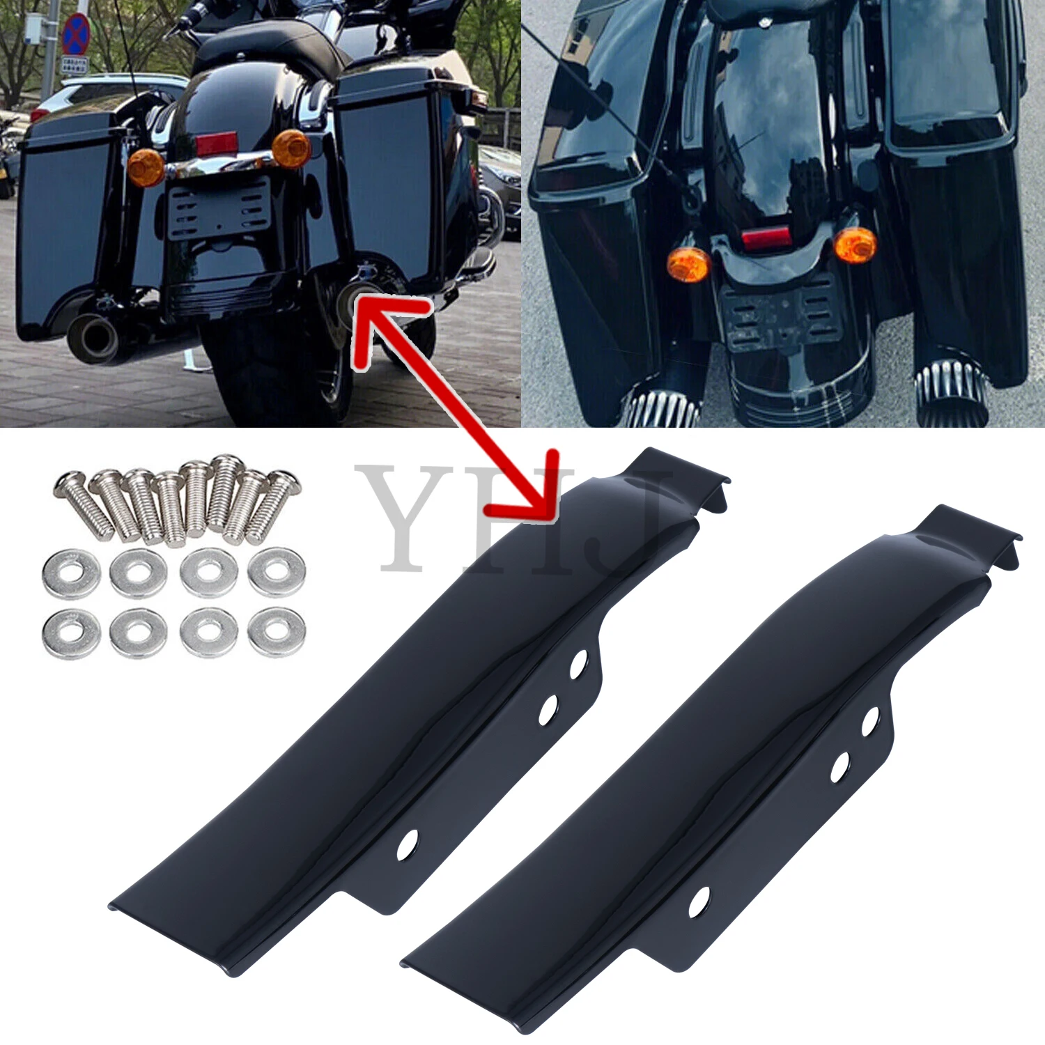 

Rear Fender Saddlebag Filler Panel For Harley Motorcycle Touring Electra Road Glide Ultra Classic FLHTCU FLHTC FLHT 1993-2008