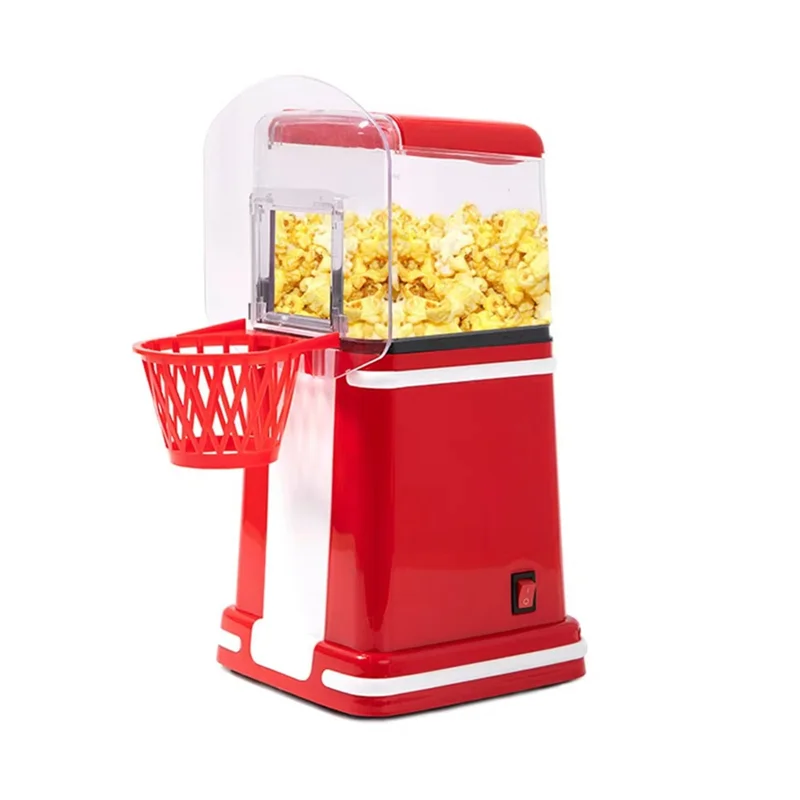 

A26T-Mini Popcorn Machine Hot Air Popcorn Popper Maker Automatic Butter Snack Appliance For Home Kitchen Movie Christmas