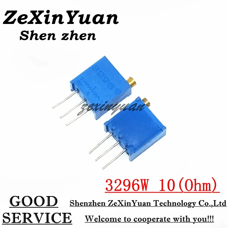 

20PCS 3296W-100 10R 3296W-1-100LF 100 10 ohm Top regulation Multiturn Trimmer Potentiometer High Precision Variable Resistor