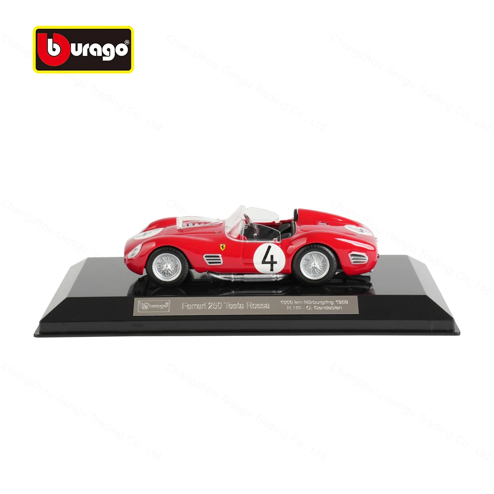 Bburago 1:43 Ferrari 250 Testa Rossa 1959 Static Die Cast Vehicles Collectible Model Racing Car Toys