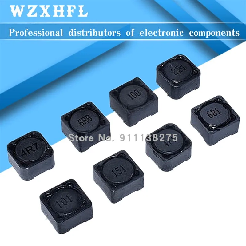 10pcs 12*12*7mm Power Inductance CD127R Shielded inductor SMD Inductor 2.2/3.3/4.7/6.8/10/15/22/33/47/100/150/220/330-680UH