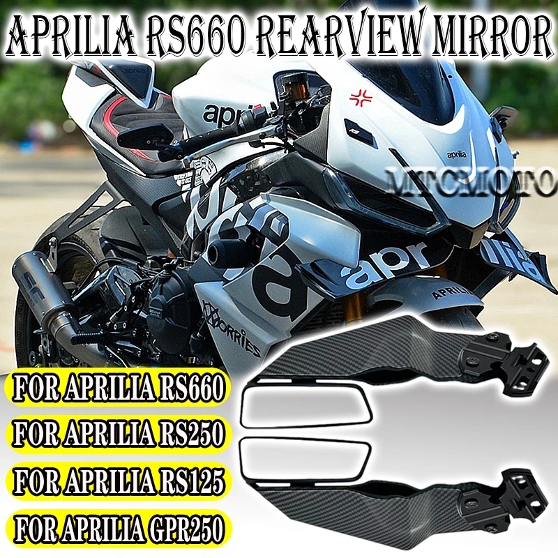 

New For Aprilia RS660 RS125 RS250 GPR250R APR250 Universal Motorcycle Adjustable Side Wing Spoiler Fairing Rear View Mirrors