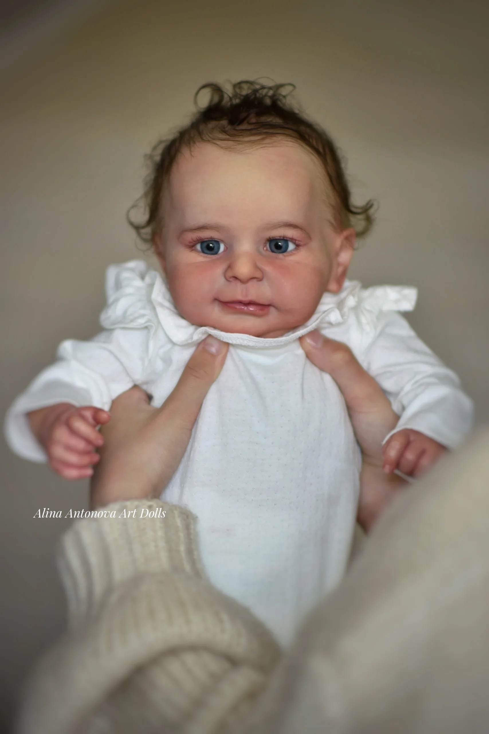 NPK 19''고품질 미완성 Unpaited DIY 인형 부품 Bebe Reborn Doll Kit Zoe with Cloth Body Random Eyes
