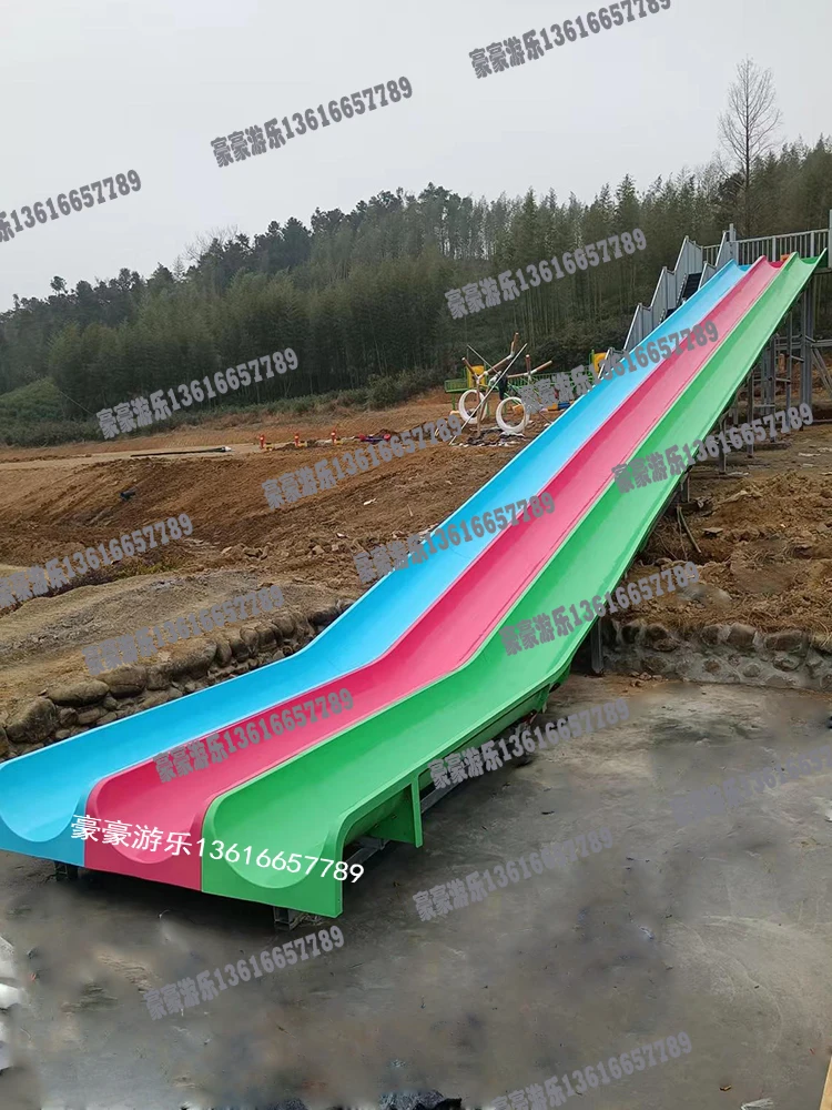 Outdoor large children's water park swimming pool, indoor fiberglass devil slide slide equipment