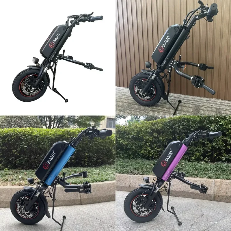 500W 12 Inch Electric Handcycle Attachment for Wheelchair with 12.8Ah or 16Ah Battery Color Optional