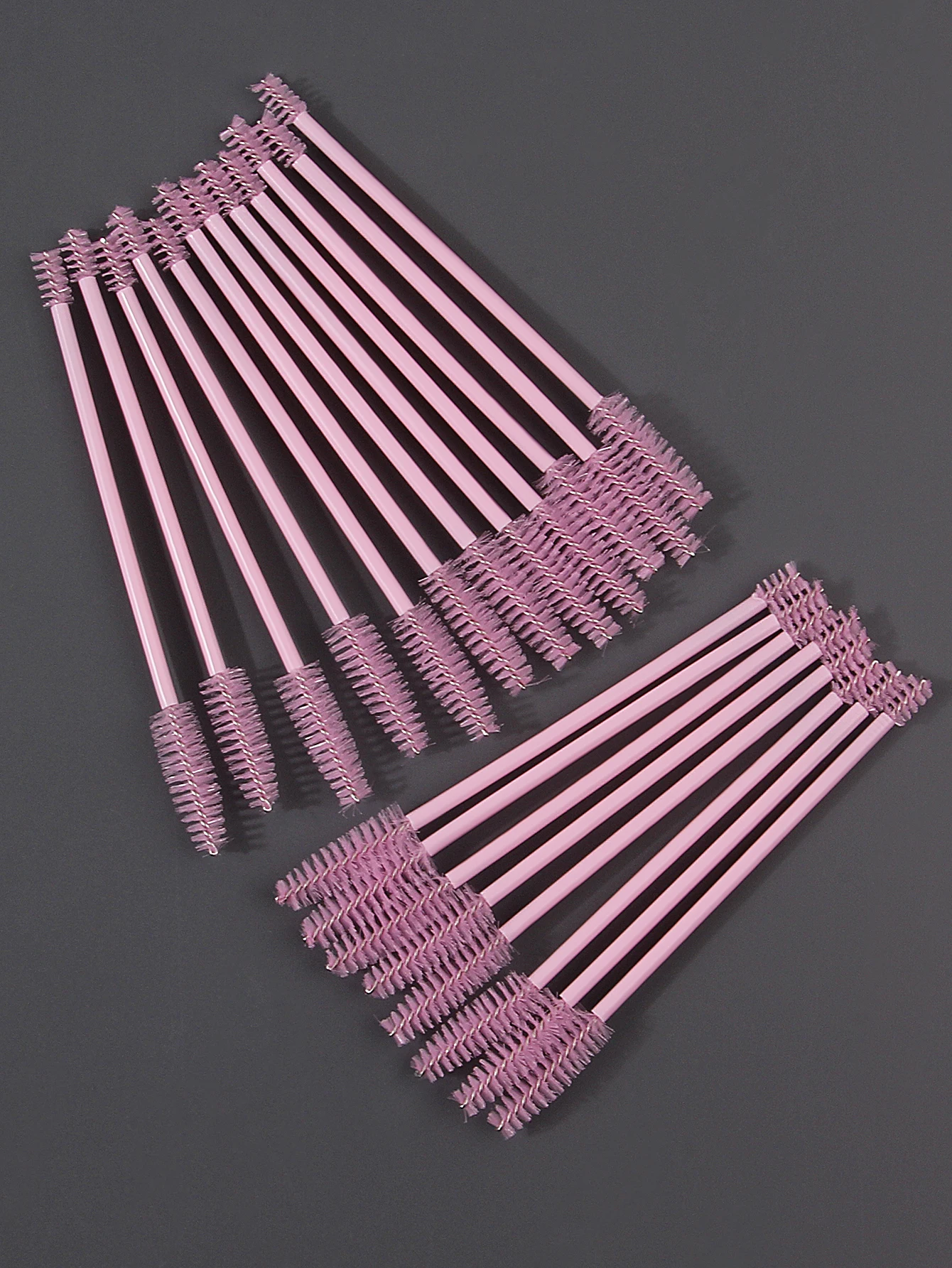 Brosse à mascara rose à poils souples à double tête, brosse à sourcils pour recourber les cils en spirale, outil pour les yeux pour débutant, brosse de maquillage, 20 pièces
