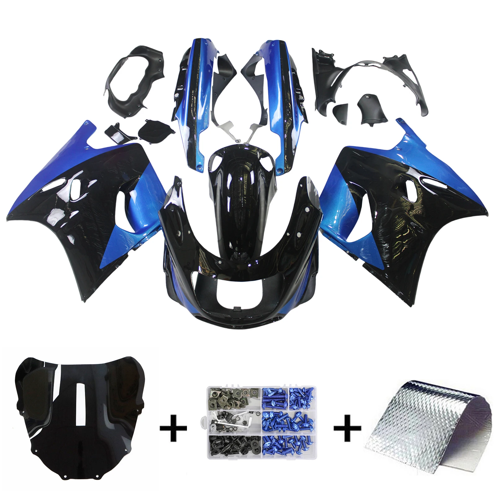 Topteng Injection Fairing Kit Bodywork Plastic fit For Kawasaki ZZR1100 1993 1994 1995 1996 1997 1998 1999 2000 2001 2002 2003