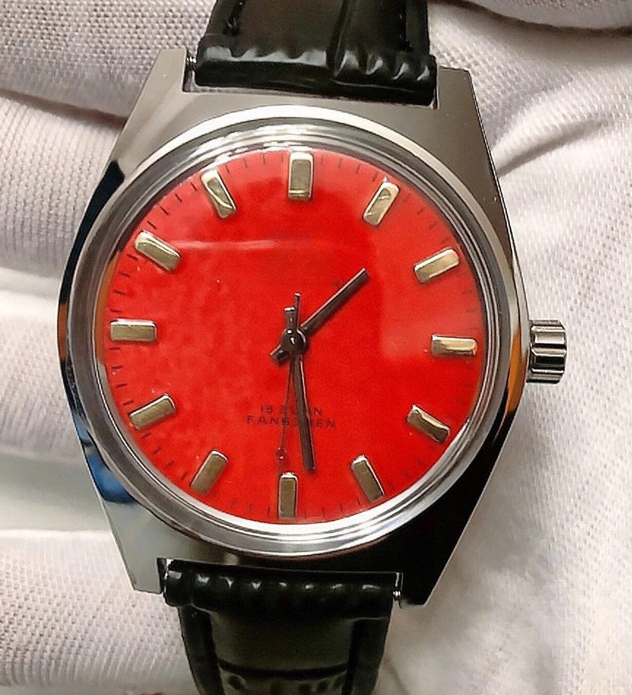 

7120 механические часы с 19 бриллиантами, оригинальный механизм в стиле ретро, памятные ностальгические цветные часы с пластиной, новинка 9,9