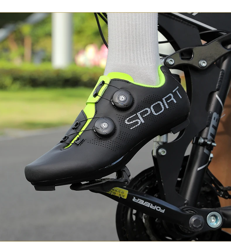 Atmungsaktive Radsportschuhe MTB Fahrradschuhe Herren Renn- und Wettkampfschuhe Selbstverriegelnde Speed-Fahrradsneaker Damen Cleat-Straßenradsportschuhe – Detail 25