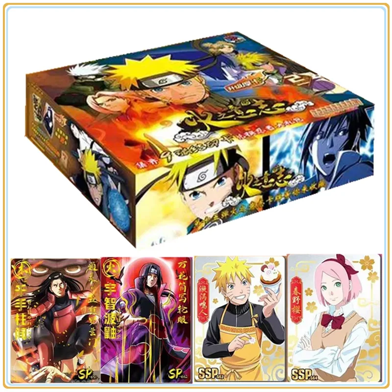 

New Little Dino Naruto Collection Card Original Anime Figure Rare Collection Cards Flash Card Toy for Children Xmas Gift