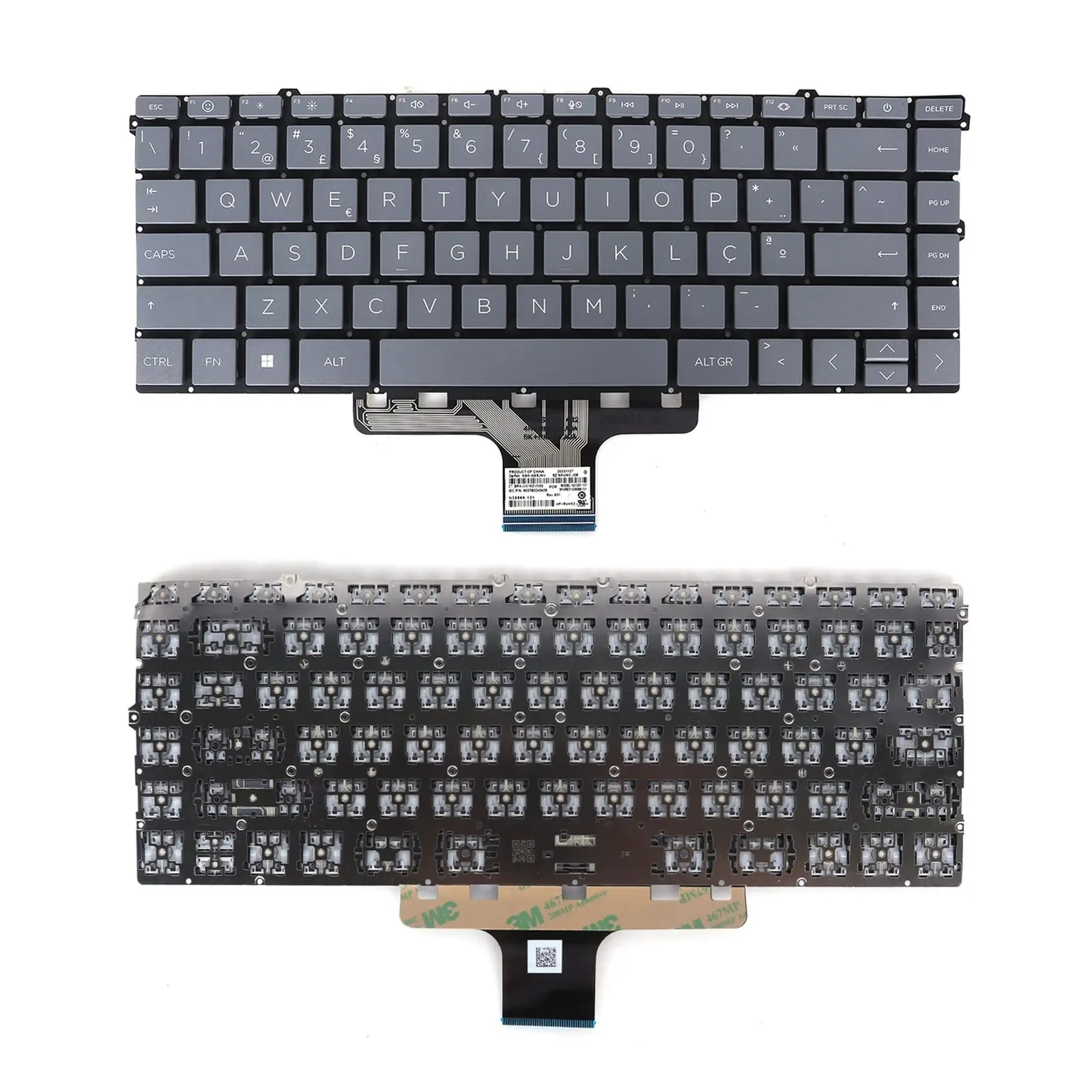 

PO Laptop Keyboard for HP ENVY15 X360 15-EW 15-EY 15T-EY 15Z-EY TPN-C158 C157 Gray with Small Enter