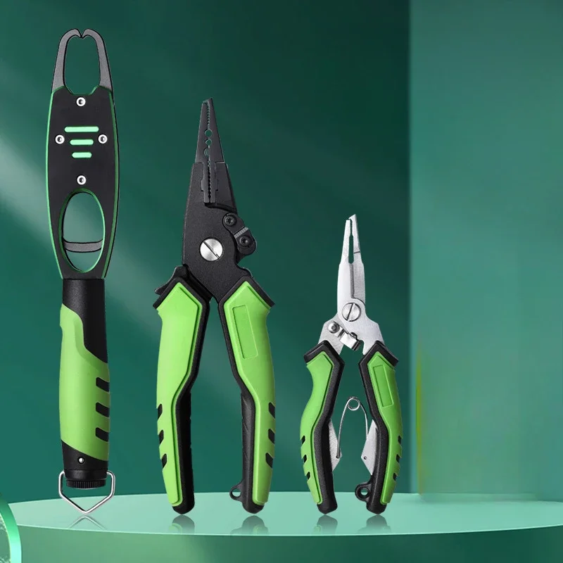 

Anti slip handle fishing pliers aluminum alloy 25KG weighing fish control device set luya pliers fishing equipment tool