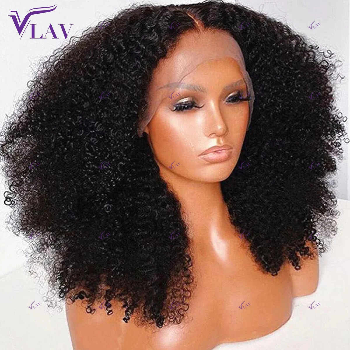 

400 Density Kinky Curly Wigs 360 Full Lace Wig Front Human Hair Wig For Women 13×6 HD Lace Frontal Wig Glueless Wigs Wear And Go