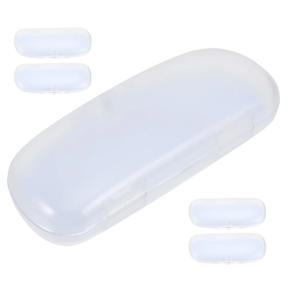 

5Pcs Frosted Transparent Eyeglasses Case Scratch Resistant Portable Organizer for Men Women Travel Friendly Hard Shell