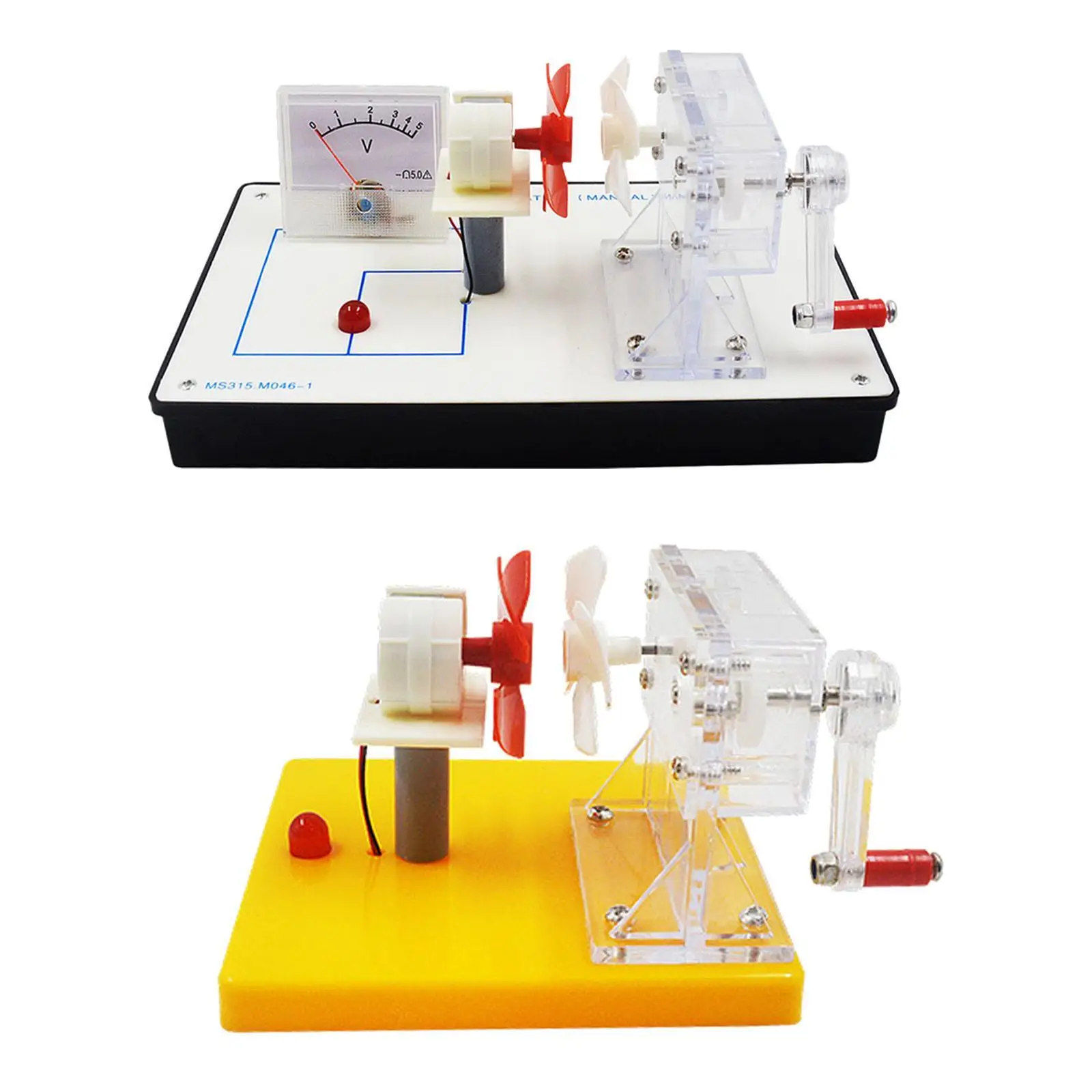 

Hand Cranked Power Generator DIY Energy Conversion Teaching Props Demonstration Generator for Lab Classroom School Student Teens