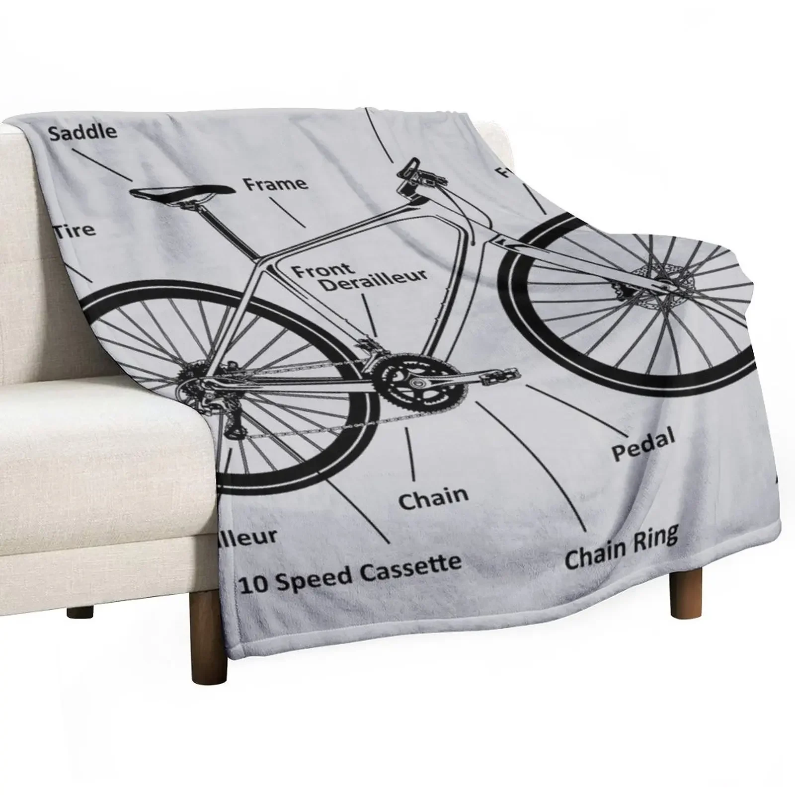 

Mountainbike Throw Blanket Loose Sofa Quilt Multi-Purpose Blankets