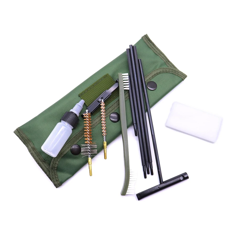 10PCS/Pack AR15 M16 M4 Gun Brushes Cleaning Kit Airsoft Pistol Cleanner 5.56mm .223 22LR .22 Tactical Rifle Gun Brushes Set