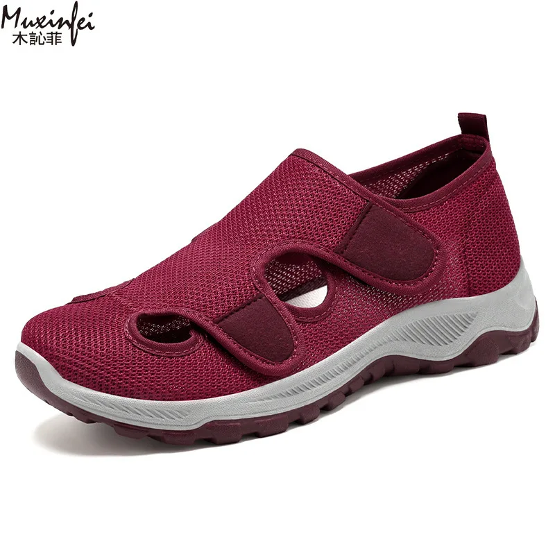 Women's Summer Shoes New Casual Hole Shoes with Adjustable Breathable and Comfortable Sandals for Women Cheap Shoes Clearance