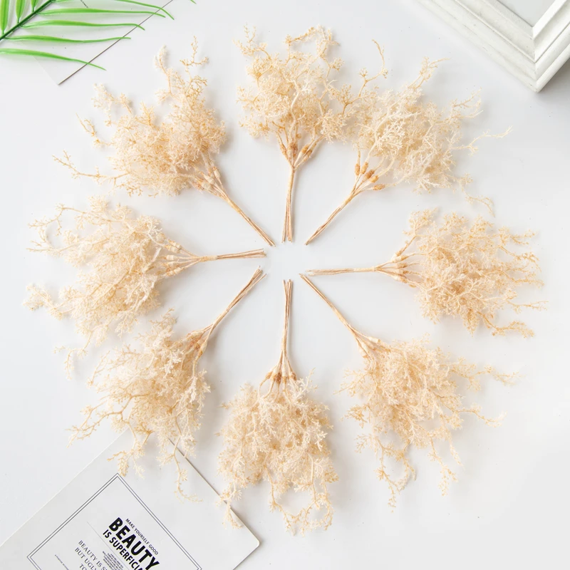 1/3Pcs Künstliche Pflanzen Goldene Silbrig Zweig Weihnachtsbaum Kränze Haar Zubehör Hause Zimmer Wand Hängen Hochzeit Dekoration – Detail 3
