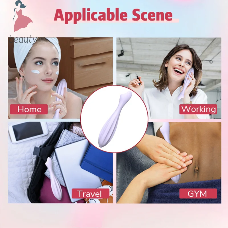 Gezichtsmassage Roller Stick Siliconen Gezichtsmassage Tool Huidverzorging Verminderen Vermoeidheid Voor Vrouwen Gezicht Massager Vormen Face Curve Cadeau