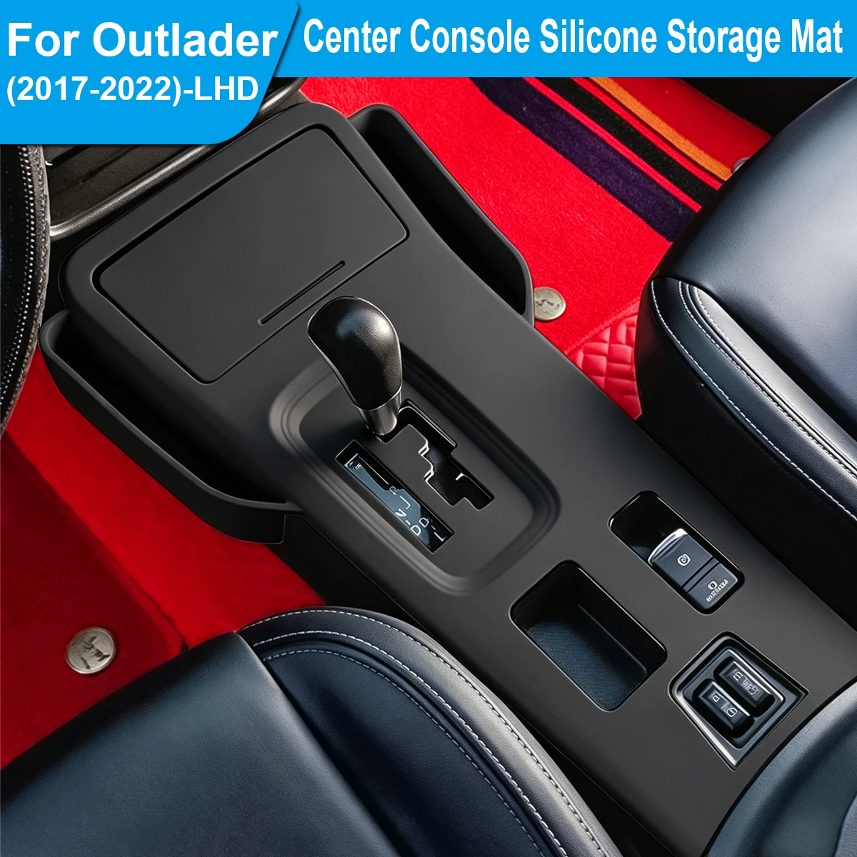 

For 2017-2022 Mitsubishi Outlander, Center Console Silicone Storage Mat, Dashboard Storage Mat, Interior Modification Accessorie
