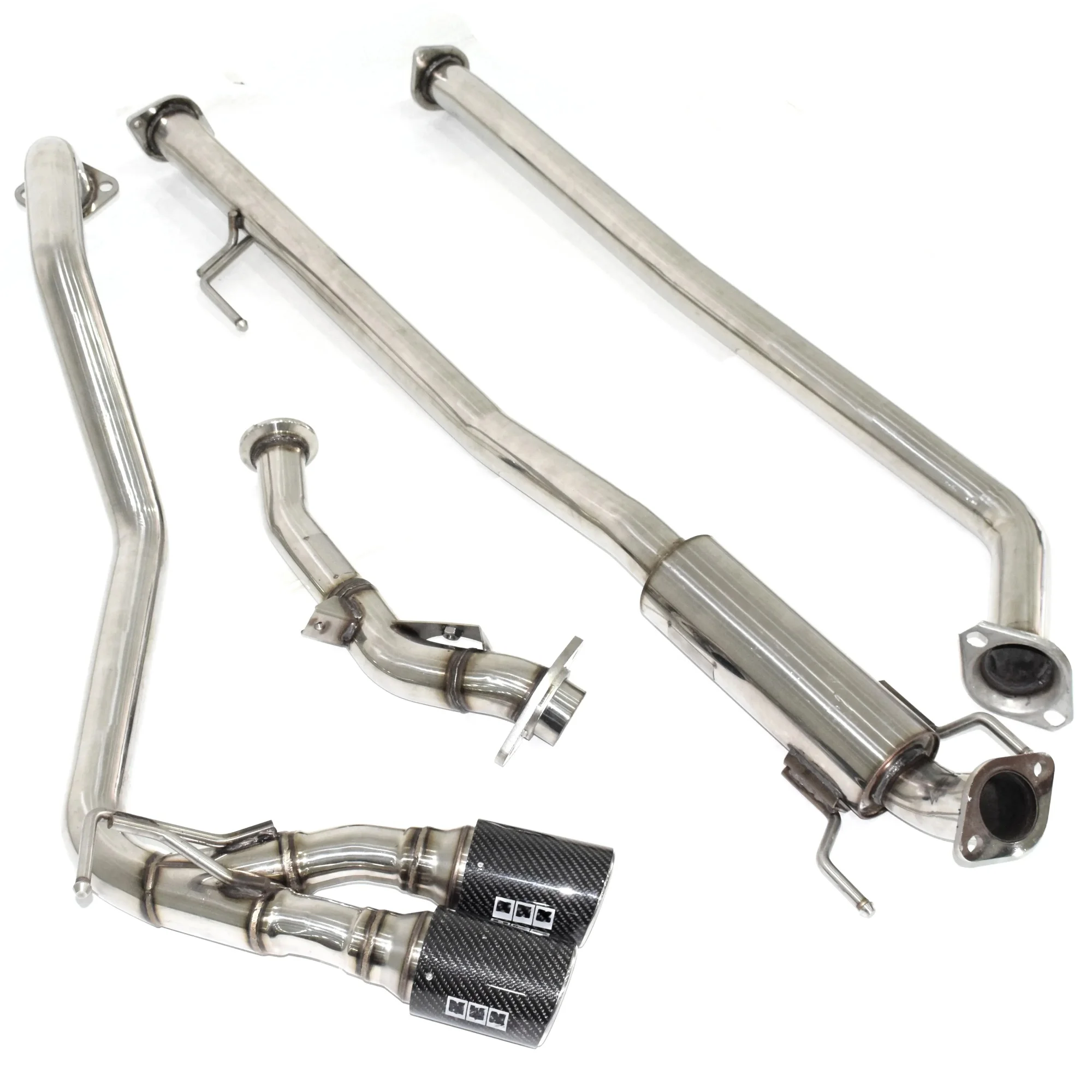 Système d'échappement performance HKS pour Toyota Hilux Revo, avec double sortie en fibre de carbone et silencieux arrière