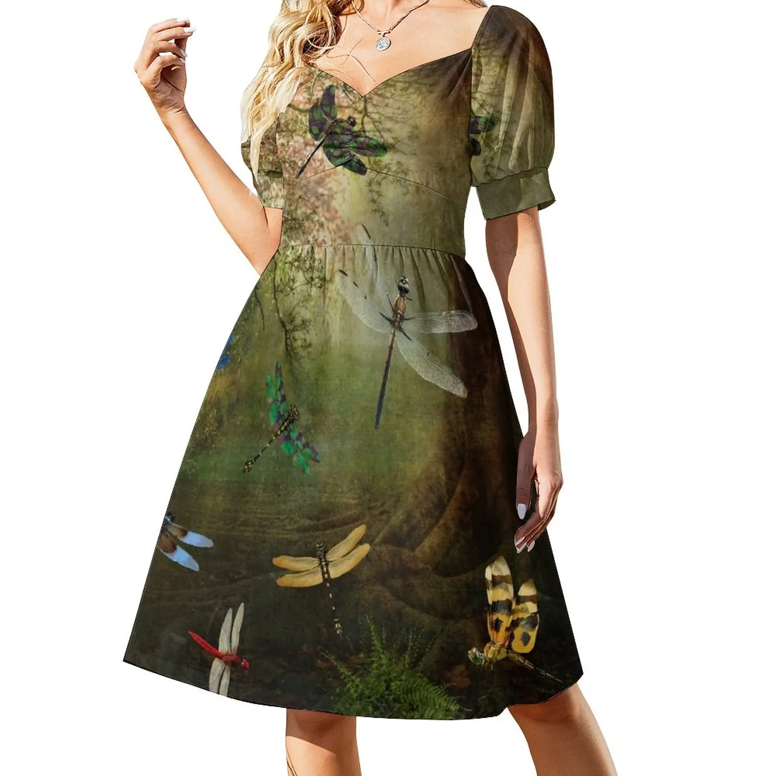 Dragonfly Playground Dress Dress women clothes Summer skirt womens clothing