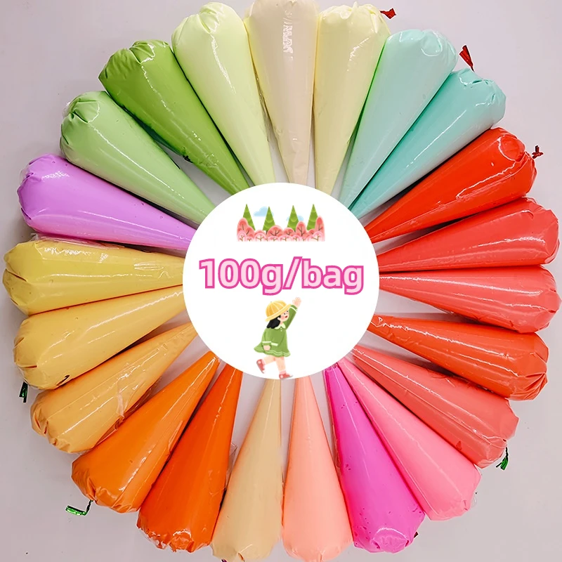 New 85 Colours Simulation Cream Gel DIY Phone Case Hairpin Photo Frame Handicraft Macaroon Candy Colour 100g/Bag