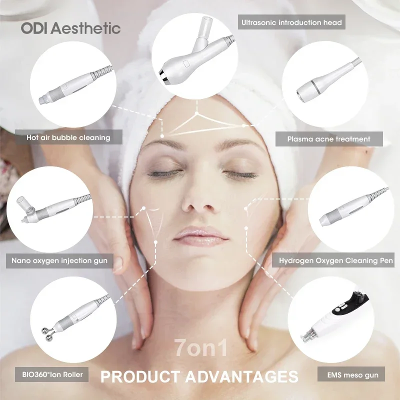Hot Selling Spa Use Hydrodermabrasion And O xygen S kin Rejuvenation 7 In 1 Hydro Dermabrasion Facial Machine