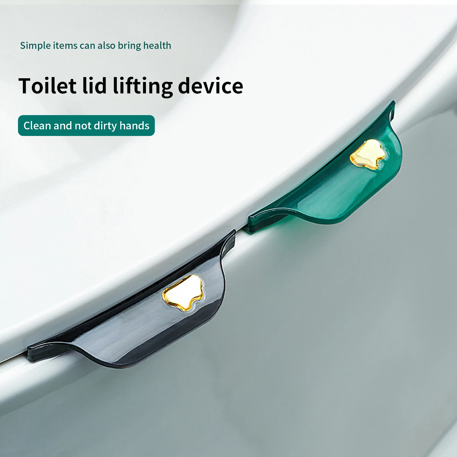 

2 Pieces Toilet Lid Lifter - Bathroom Toilet Accessory, Toilet Seat Handle, Flip Cover Opener