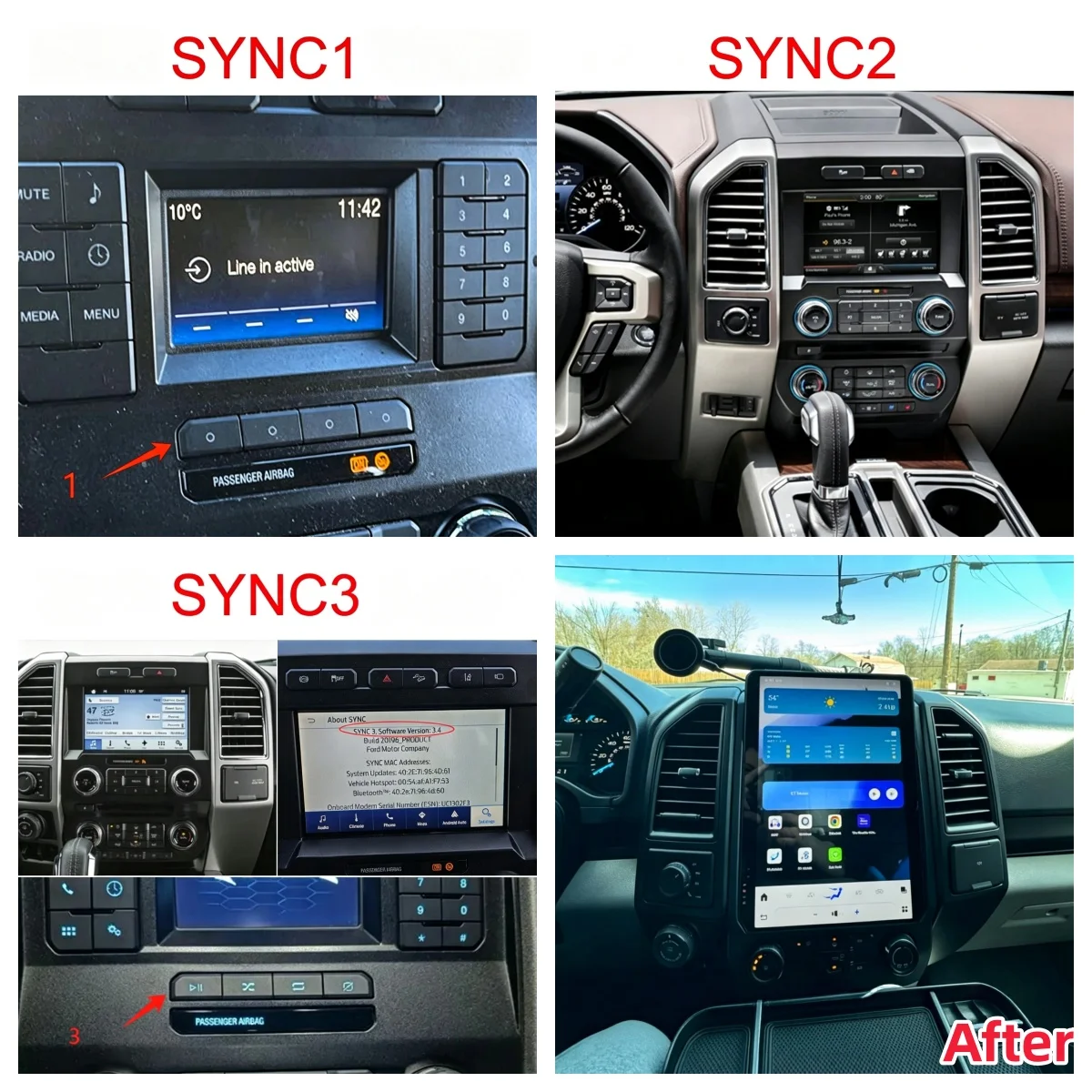 14.4 Inch Screen Android Radio For Ford F150 F250 2015 2016 2017 2018 2019 2020 2021  Car GPS Navi Multimedia Player Head Unit
