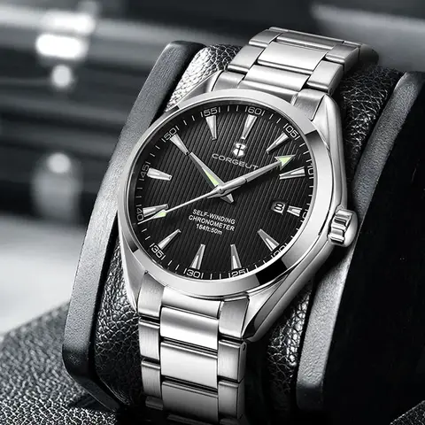Corgeut 41mm Luxury NH35 Movt Man Sport Clock Automatic Relogio Masculino Mechanical Wristwatch Sapphire Steel Band Men's Watch