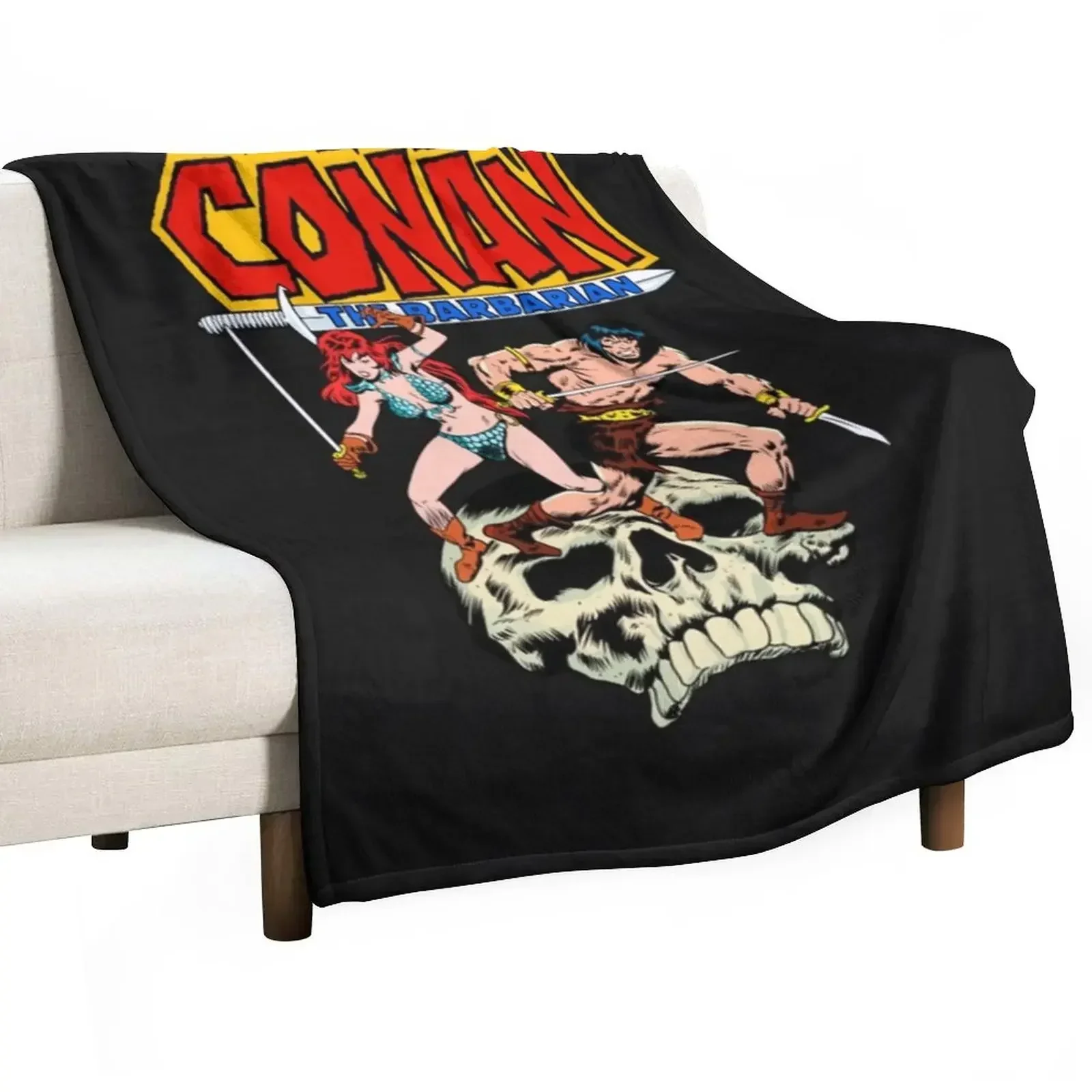 Conan The Barbarian Conan and Red Sonja Throw Blanket Decorative Beds blankets ands Blankets