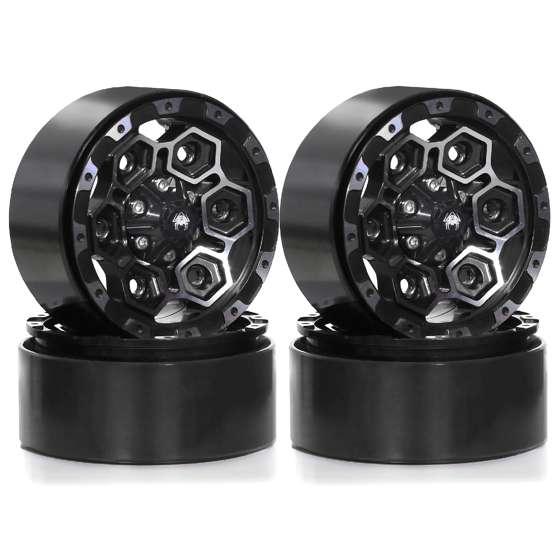 

RED SPIDER 4Pcs 1.9" Metal Beadlock Wheel Hub Rim for 1/10 Hsp Redcat Rc4wd WRAITH Tamiya Axial SCX10 D90 HPI RC Car Spare Part