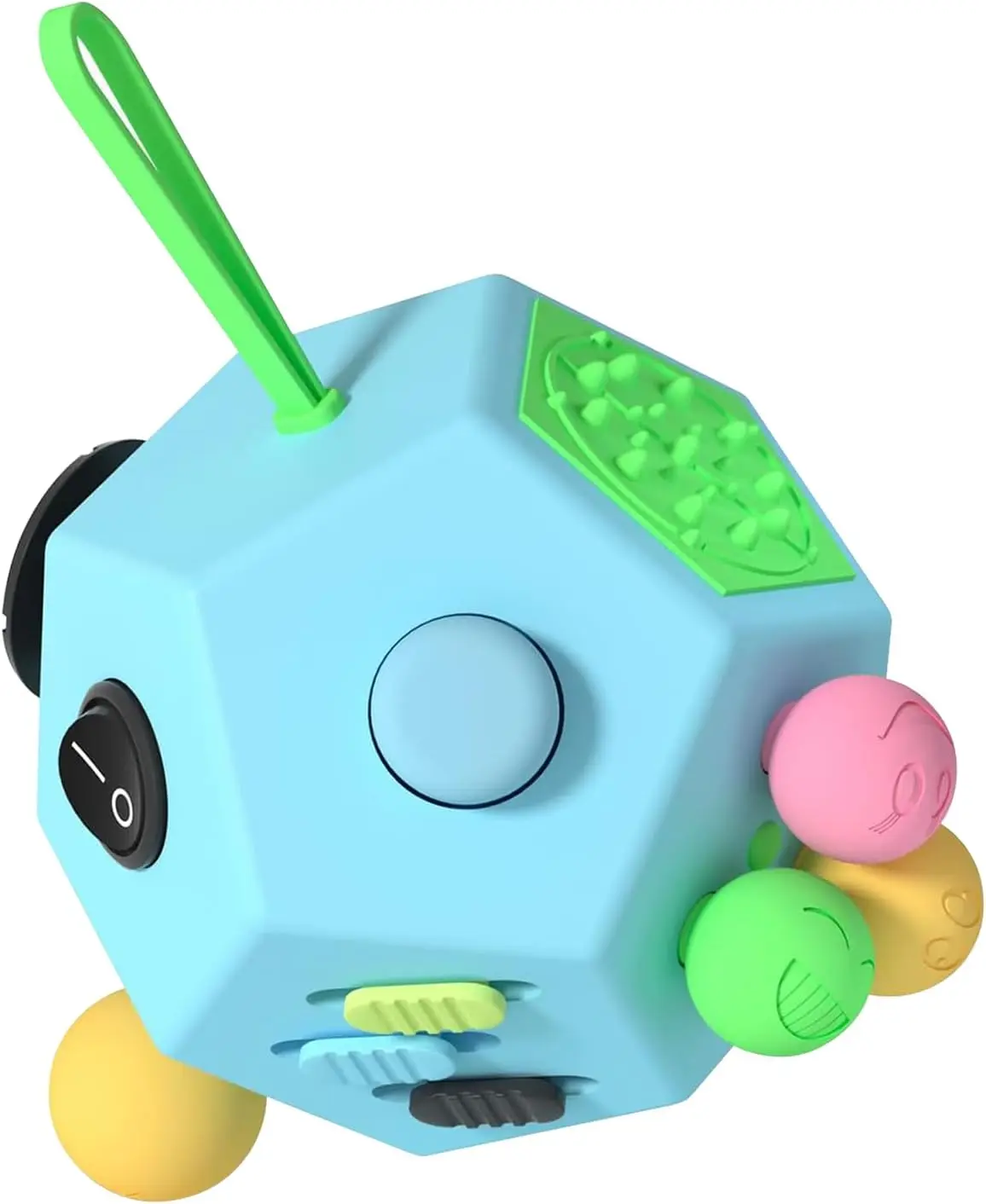 

Игрушка-кубик для снятия стресса с 12 сторонами для детей и взрослых, цвет голубое небо, портативный дорожный подарок