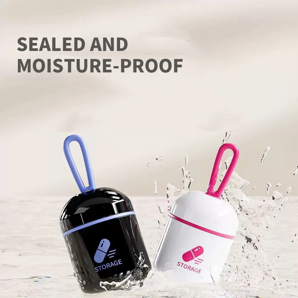 قطعة واحدة من صندوق الأدوية الصغير - صغير الحجم ومريح ومقاوم للماء والرطوبة - صندوق تخزين حبوب الدواء المنزلي #5