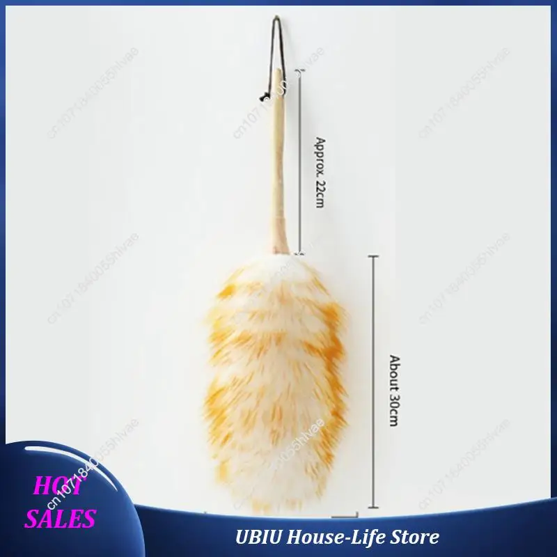 2X Lambswool Dusters With Solid Wooden Handle, Flexible Head, Anti-Static,For Office, Home And Car Etc.-Best Selling