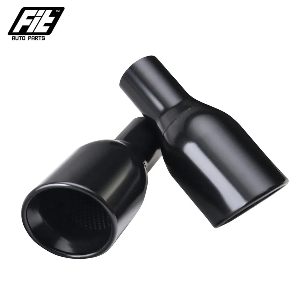 

60mm Inlet Sport Exhaust Tip Stainless Steel Car Muffler tailpipe Black Silver