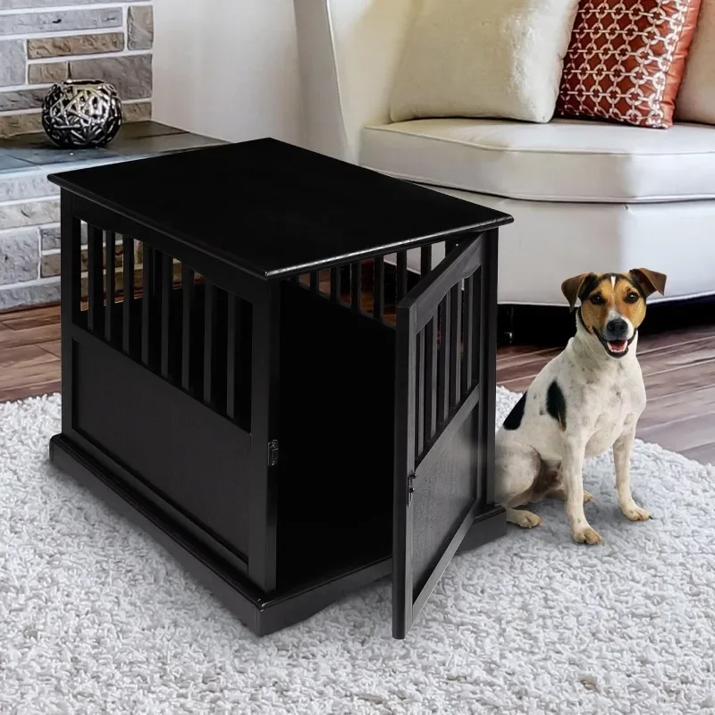 Home Wooden Indoor Dog Crate House Kennel Nightstand Nightstand Furniture Can Be Latched for Small To Medium Pets