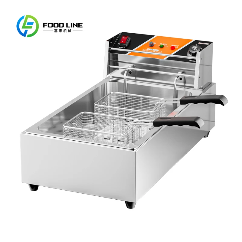 

Customized size Commercial Desktop Switch Electric Fryer Single Slot French Fries Chicken Machine Large Fryer