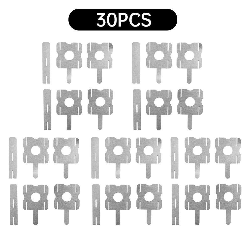 

30pcs Lithium Battery Nickel Sheets Polygonal Battery Pack Nickel Sheet For Spot Welding Machine Batteries Connection Sheets