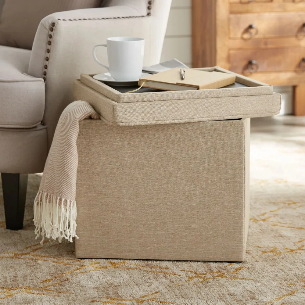 2023 New Storage Ottoman with Tray