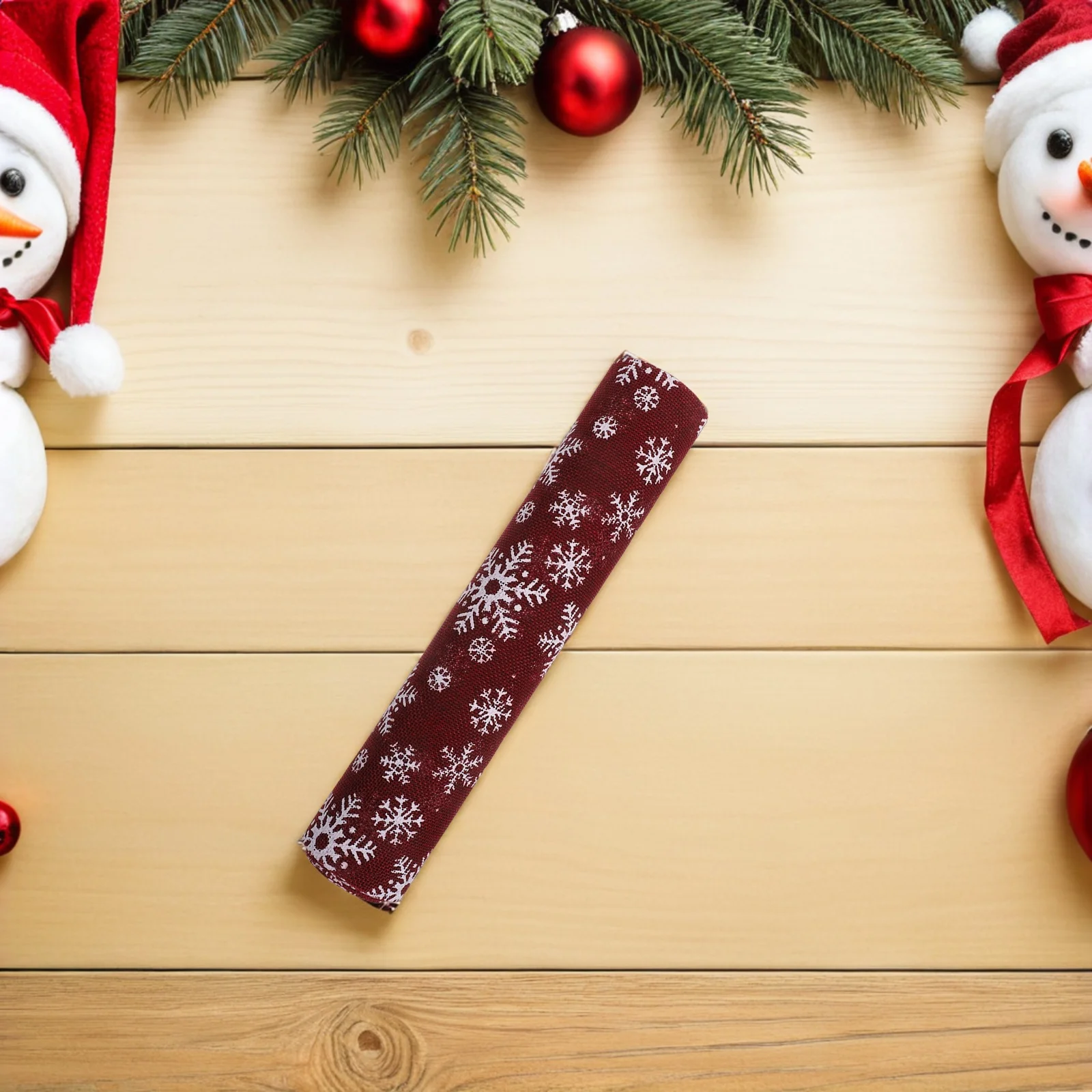 الثلج الجدول عداء عيد الميلاد الأحمر الأبيض الثلوج نمط الطعام المطبخ عطلة الطرف الديكور مزرعة نمط 106.11X11 #4