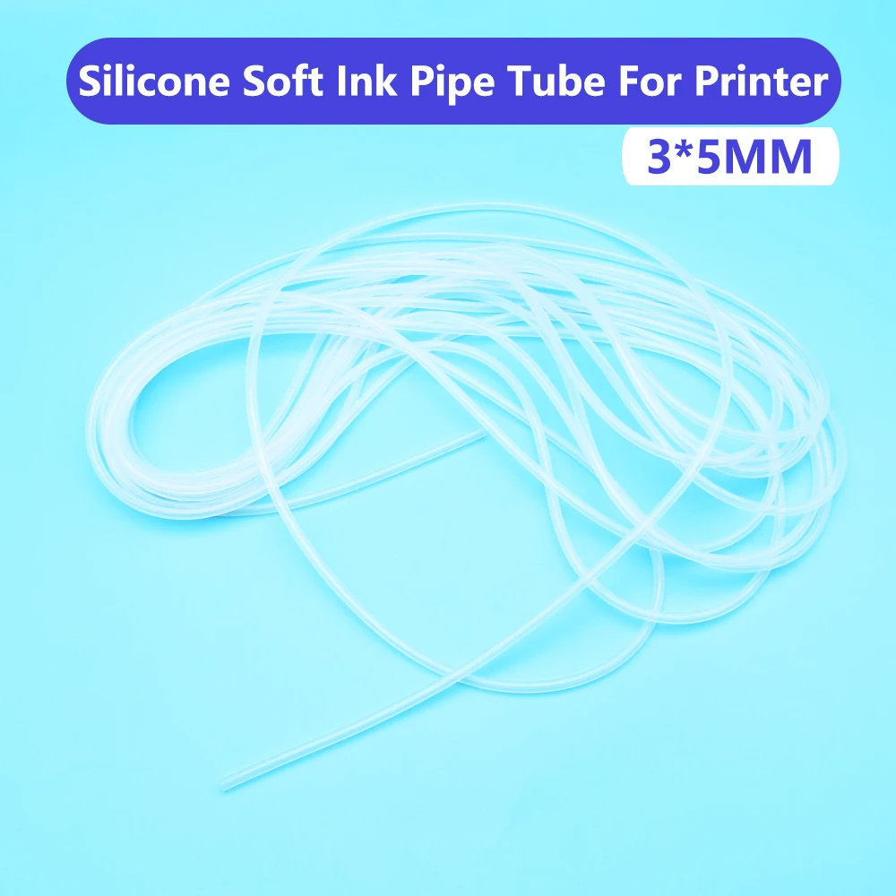 Silicone Ink Tube Hose Soft Pipe For Inkjet Printer Film Printing Modification Tubing Single Row Line 5*3MM DTF Silicon Pipe