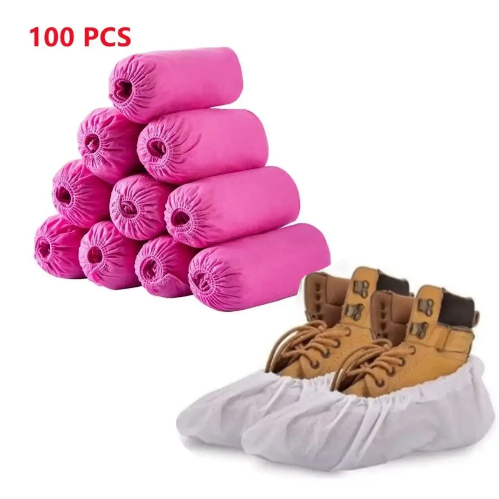 Wear Resistant Disposable Shoe Covers Non-woven Fabric Waterproof Overshoes Dustproof Reusable Anti Slip Boot Cover Protectors