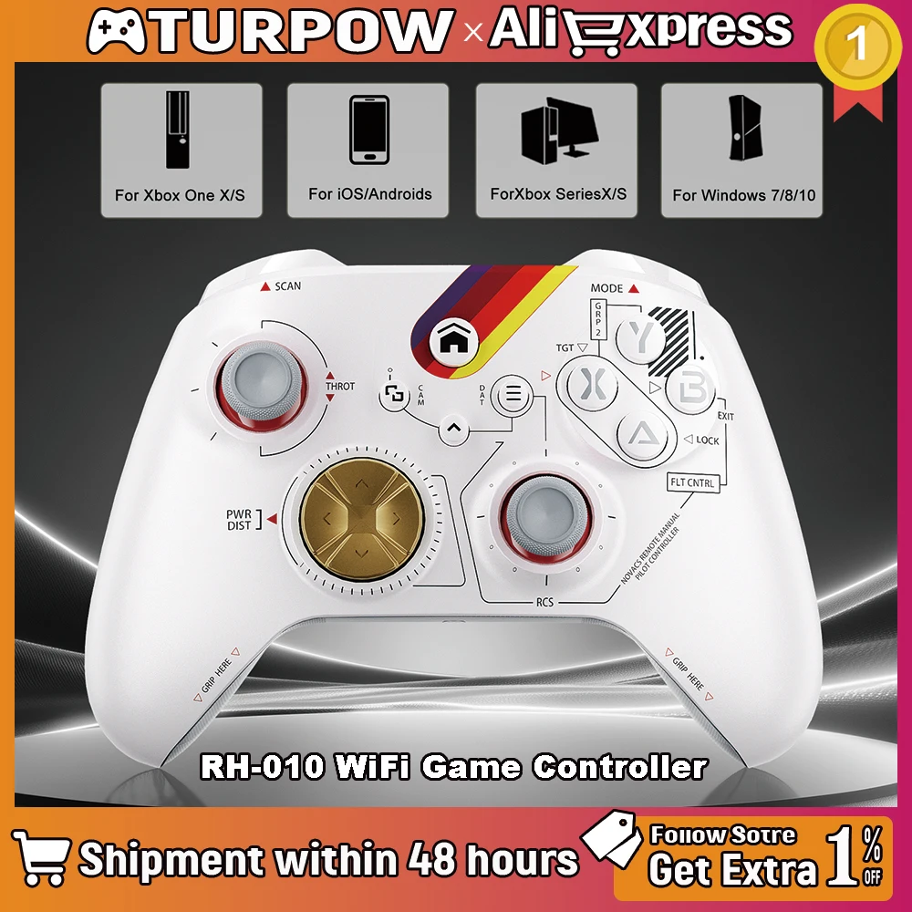 Contrôleur de jeu avec capteur gyroscopique à 6 axes, double fonction de Vibration, manette de jeu sans fil, effet Hall pour Xbox One série X/S Pc