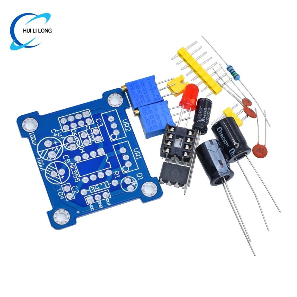 NE555 مولد نبضات نبض كاتب دورة العمل والتردد وحدة قابلة للتعديل لتقوم بها بنفسك عدة مذبذب مربع موجة إشارة مولد