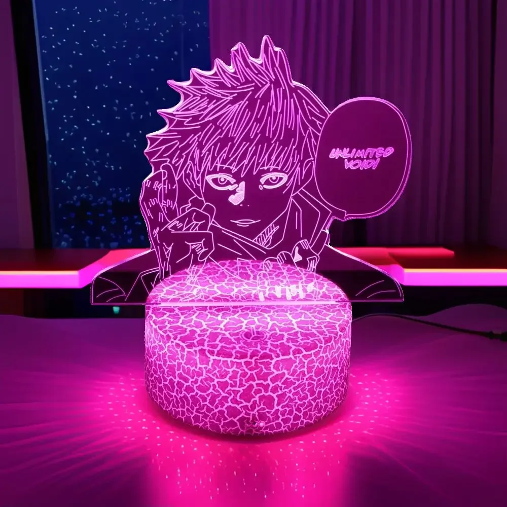 3D Anime Lamp Jujutsu Kaisen Led Night Light RGB Table Lamps Satoru Gojo Action Figure Kids Bedroom Desk Home Decor Friend Gifts