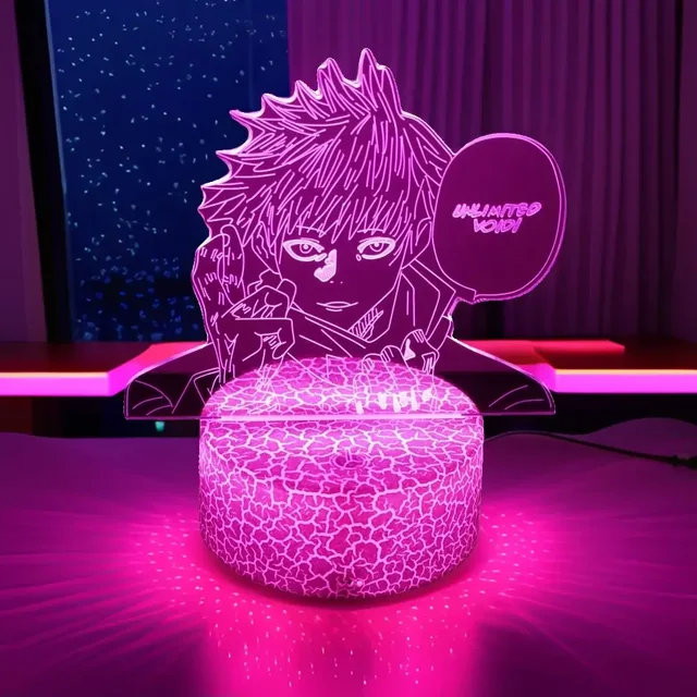 Lampa 3D Anime Jujutsu Kaisen Led Night Light RGB Lampy stołowe Satoru Gojo Figurka akcji Dzieci Sypialnia Biurko Wystrój domu Przyjaciel Prezenty
