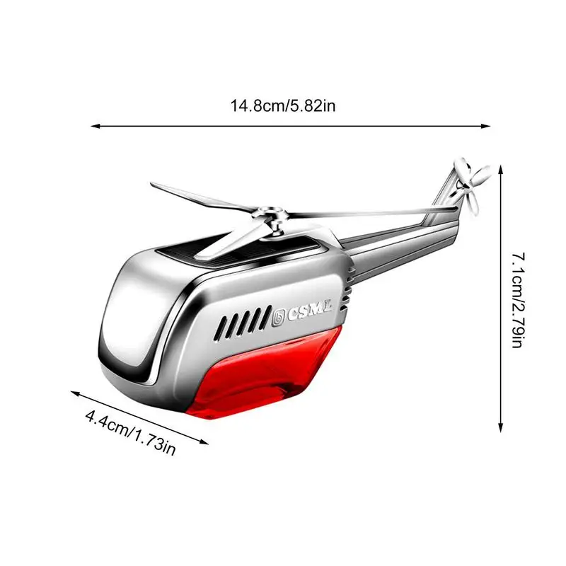 Solar Powered Aromatherapy Ornament Dashboard Rotary Helicopter Essential Oil Diffuser Automatic Air Freshener Auto Interior